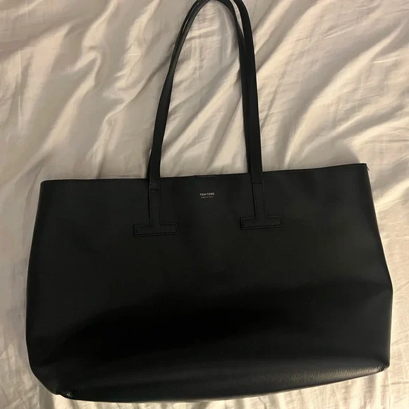 TOM FORD Black Leather Tote Bag - Picture 1 of 8